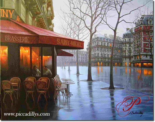 Cafe St. Michel By Alexei Butirskiy 