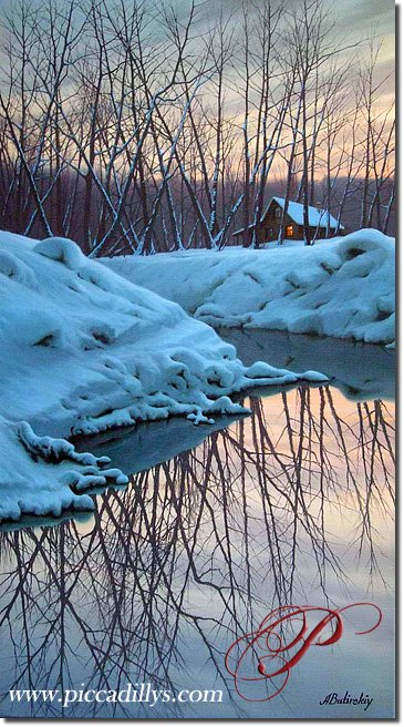 Image of painting titled Winter Reflections by artist Alexei Butirskiy
