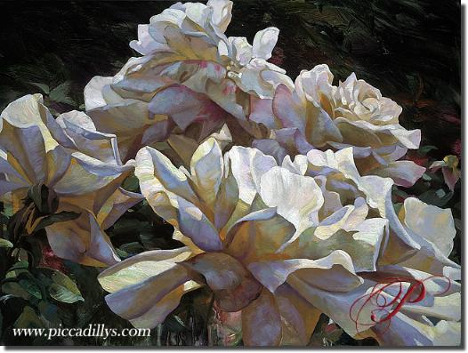Image of painting titled White Roses by artist Leon Roulette 